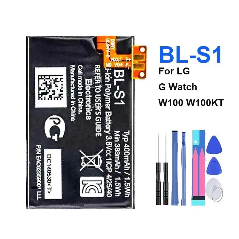 

Для LG G Watch W100 W100KT Аккумулятор BL-S1 400 мАч Высокое качество Замена премиум-класса