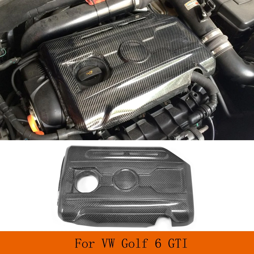 Car Engine Valve Cover Hood Kit  for VW Golf 6 VI GTI 2010-2013 Factory Outlet Carbon Fiber Car Auto Hood Bonnet Protector Cap