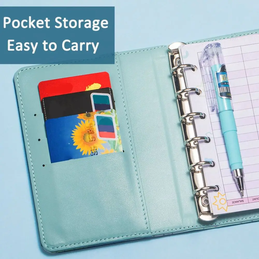 PU Leather Budget Binder Planner Daily Weekly Wallet Organizer Money Savings Challenges Bill Holder A7 Envelope Challenge Binder