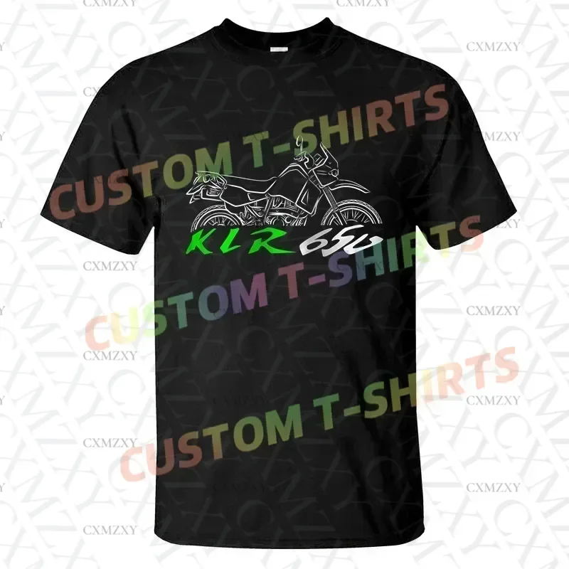 

2025 Men T Shirt Casual Kawasakis KLR650A T-shirt Graphic Summer Short Sleeves 100% Cotton S-3XL Cool Tee