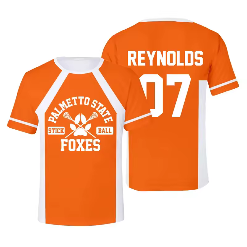 New The Foxhole Court Palmetto State Foxes Lacrosse Jersey Cosplay WILDS MINYARD 3D T-shirt Men/Women Clothes Kids Tees - Image 6