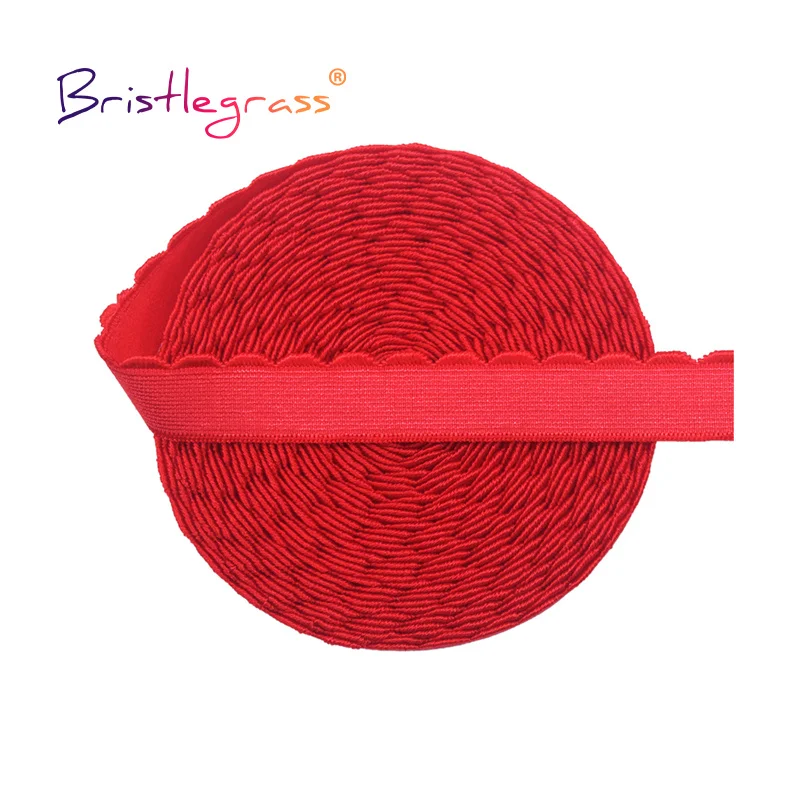 BRISTLEGRASS Plush Bra Strap Elastic Band 3/8 1/2 5/8 10mm 15mm Nylon Shoulder Tape Lingerie Underwear Sewing Trim 2 5 10 Yard