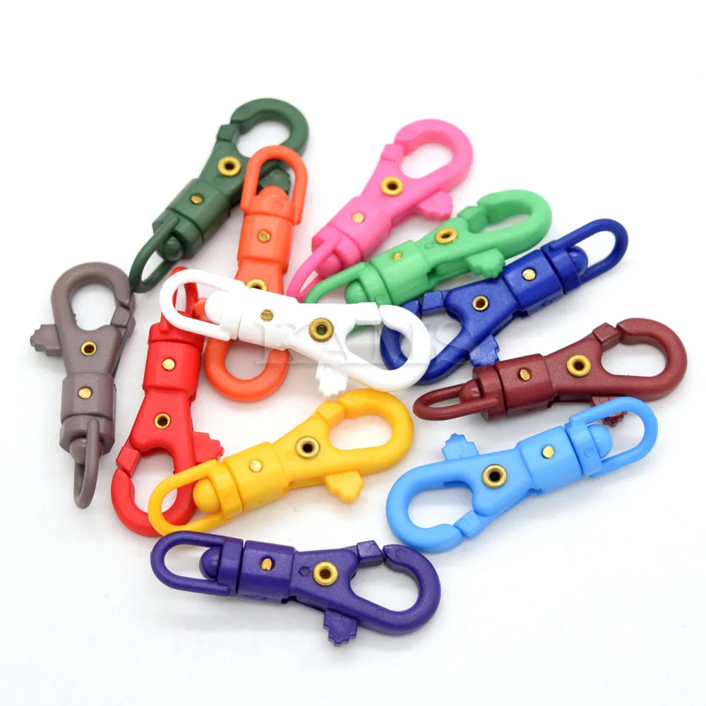 2pcs 1/4\'\' Swivel Snap Colorful Plastic Hook For Weave Paracord Lanyard Buckles Backpack Webbing