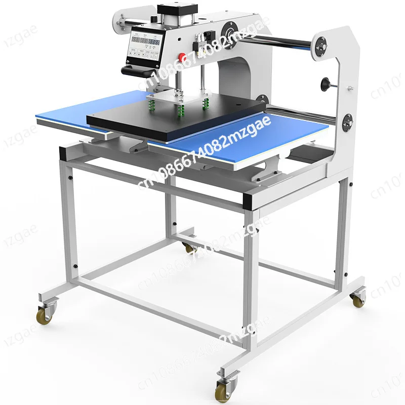 Pneumatic double-station heat transfer machine, set of ready-to-wear clothing T-shirt printing and ironing machine