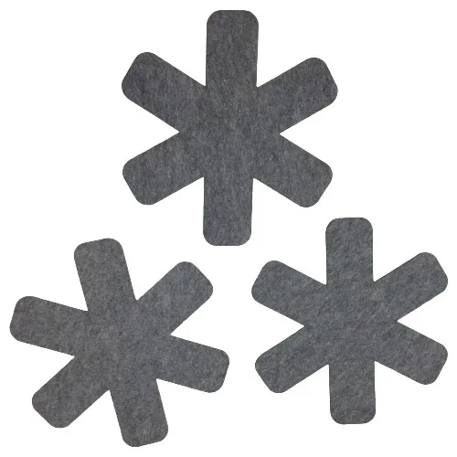 Pan, pot and Boron Glass Protective Scratch-Free Felt Set of 3