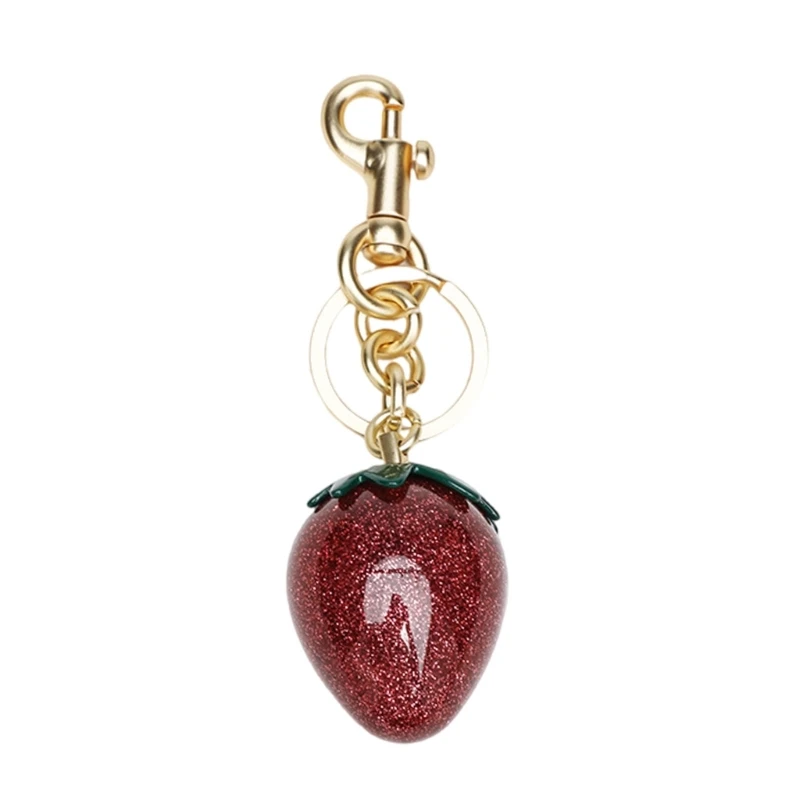 

Strawberry Keychain Small Bag Ornament Stylish Key Holder for Any Occasion