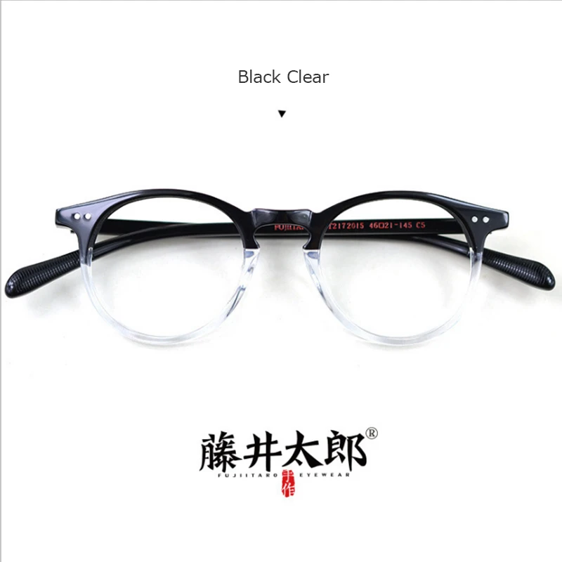 Men\'s Spectacle Frame Women Glasses Clear Lens Brand Designer Female Vintage Acetate Frame Eyeglasses