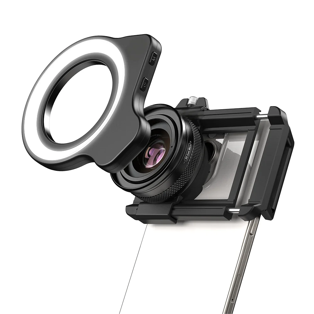 

APS Zoom macro lens, F1.05 constant wide aperture, 10-20x zoom macro, with annular headlight ring (200mAh battery, fill light)