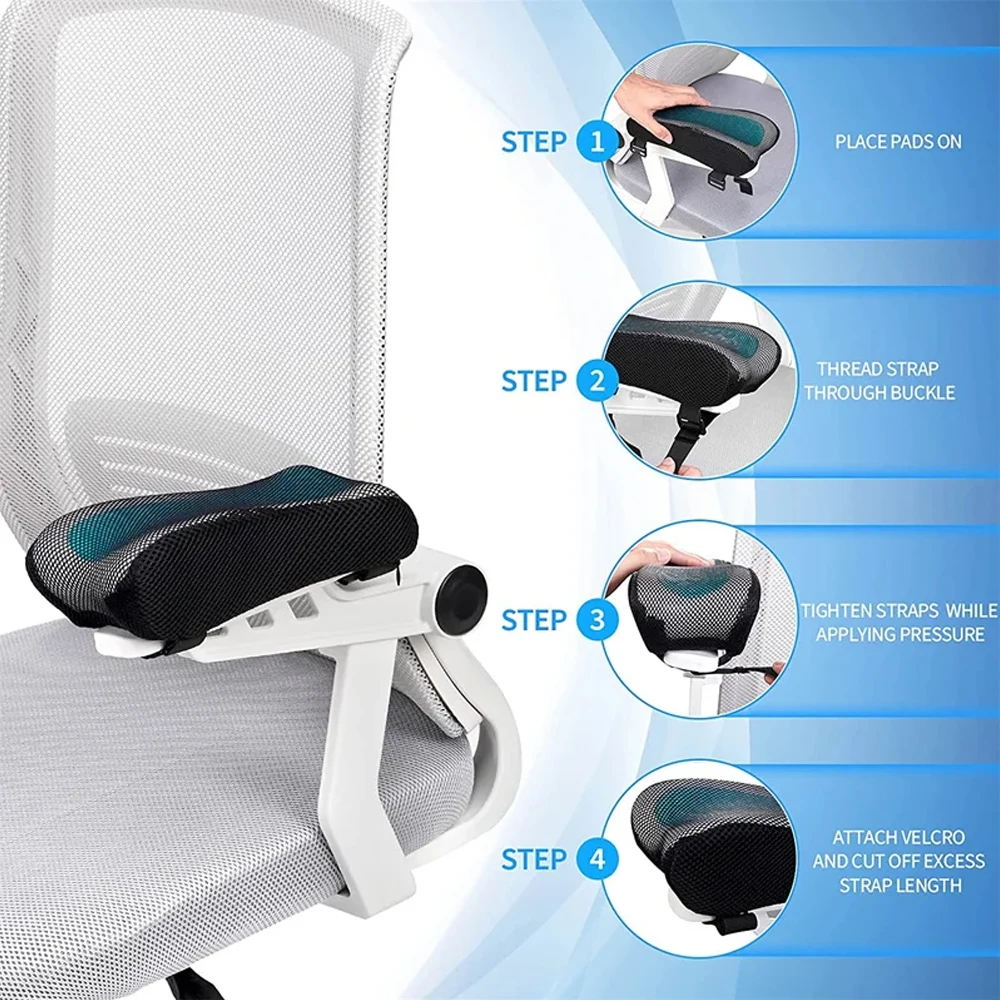 1Pcs Ergonomic Armrest Pads- Office Chair Arm Rest Cover Pillow - Elbow Support Cushion for Computer, Gaming and Desk Chairs