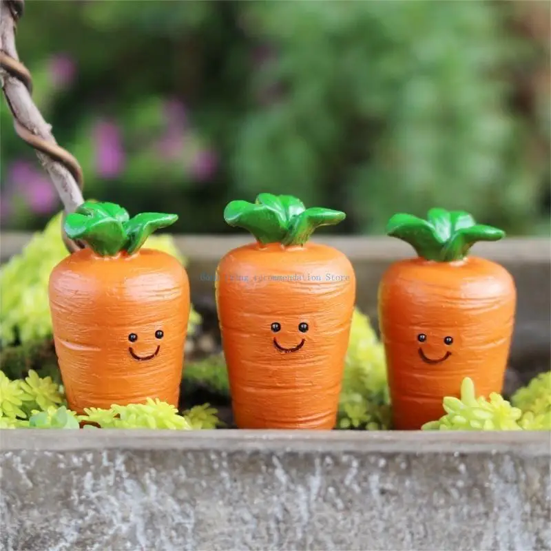 

634E Carrot Statue Stake for Easter Home and Garden Sculpture Decors