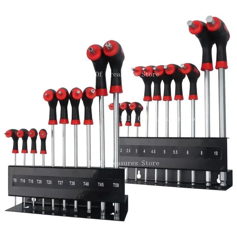 Coded Long Hex Key Set,10 Piece Metric Allen Key Set,Easily Access Hard-to-Reach Spots, Includes Storage Case