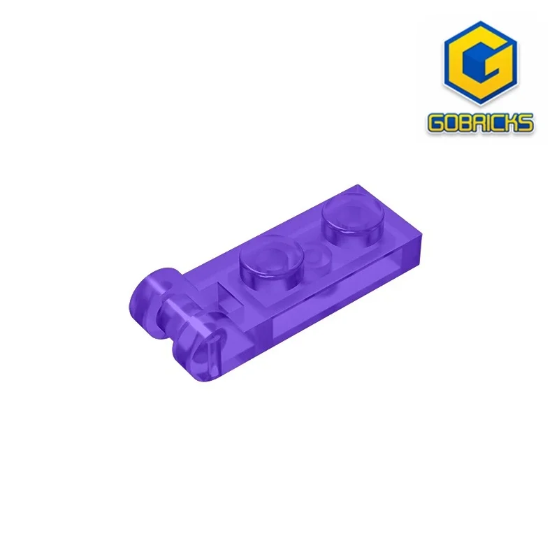 Gobricks 1 Uds MOC 1x2 con mango en el extremo ladrillos compatibles con modelo 60478 piezas de bloques de construcción niños ensambla juguetes regalos