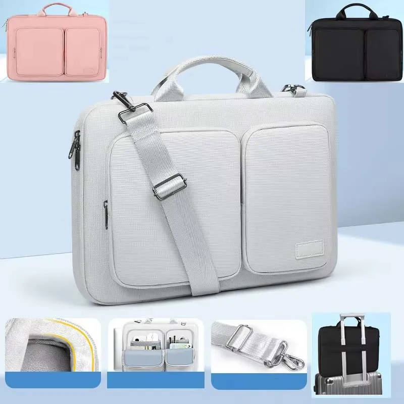 

for Lenovo YOGA Pro 16 Aura Shoulder Strap Bag for Xiaoxin Pro 16 GT Out Pocket Shockproof Zip Pouch Carry Sleeve Briefcase