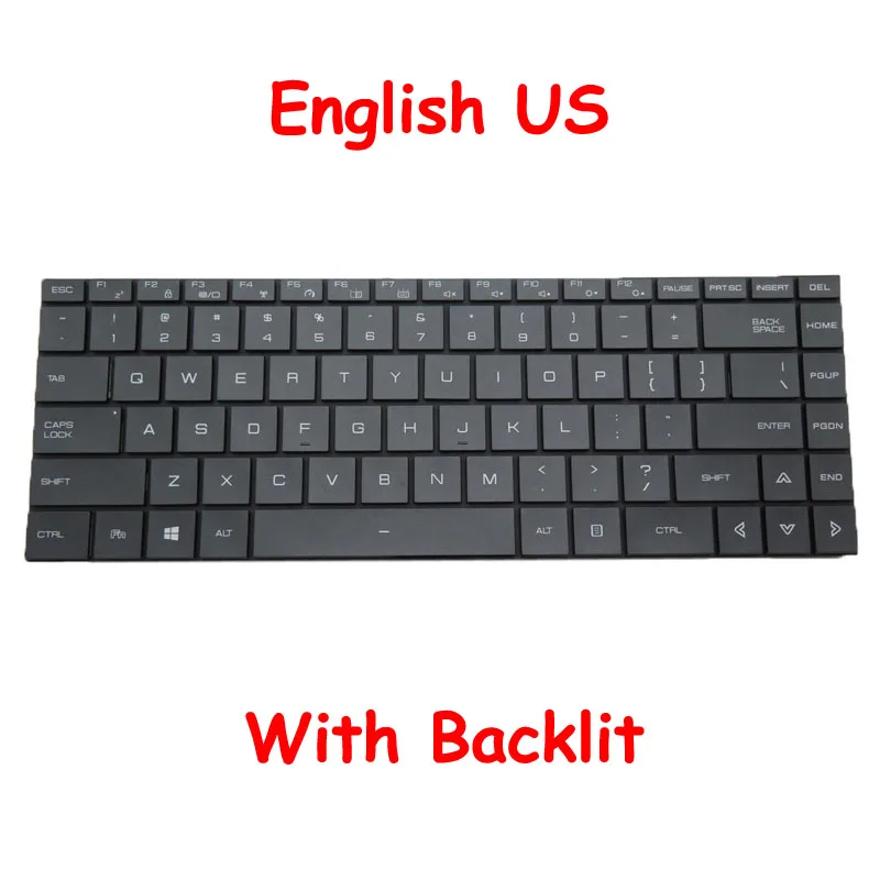 Sliver Black Laptop Backlit US US Keyboard For Slimbook For PROX 15