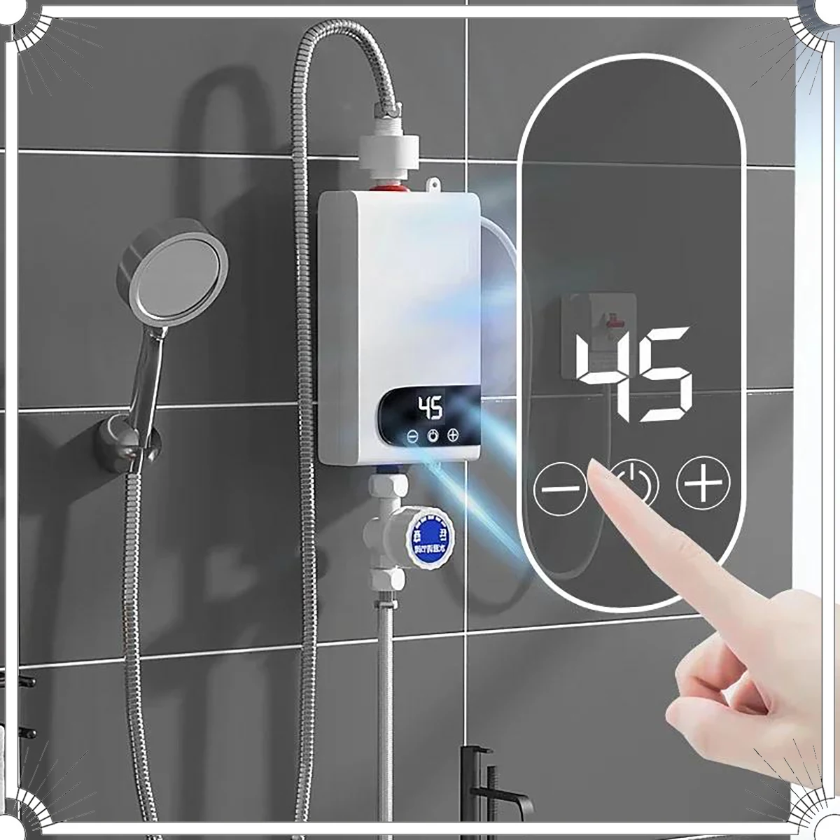 

Портативные электрические нагреватели 220 В 5500 Вт мгновенный водонагреватель для ванной комнаты, душа с горячей водой и домашней кухни, нагревательная машина