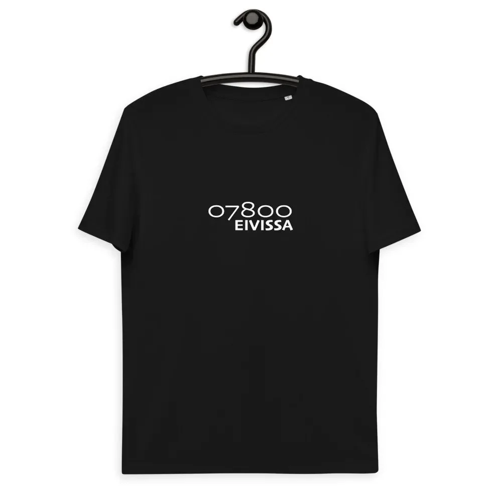 

07800 Eivissa Postcode Organic Cotton T-shirt Minimalistic Vegan Ibiza Tee