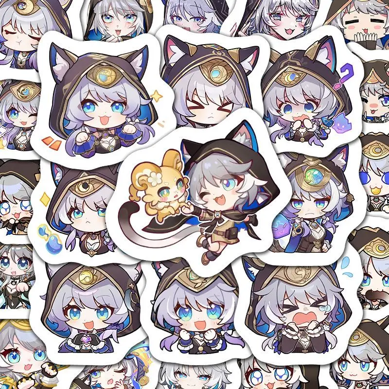 

Набор игровых наклеек Cipher Honkai: Star Rail Q-версия, украшения для ноутбука, телефона, чемодана, этикетки для ноутбука, канцелярские наклейки, 60 шт.