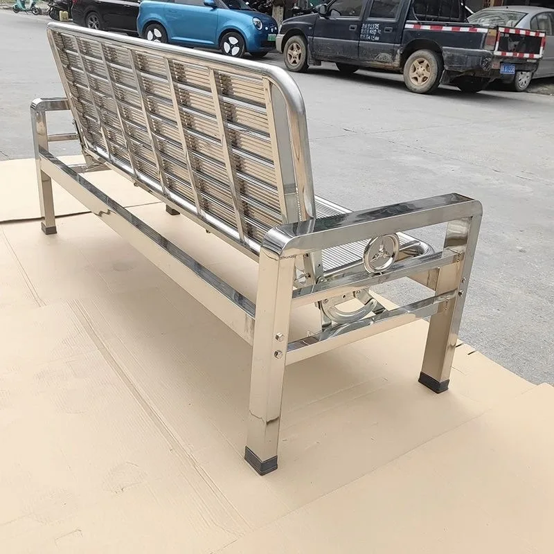 75X45 square tube big foot stainless steel sofa bed, folding dual-purpose residential living room outdoor modern multi-function