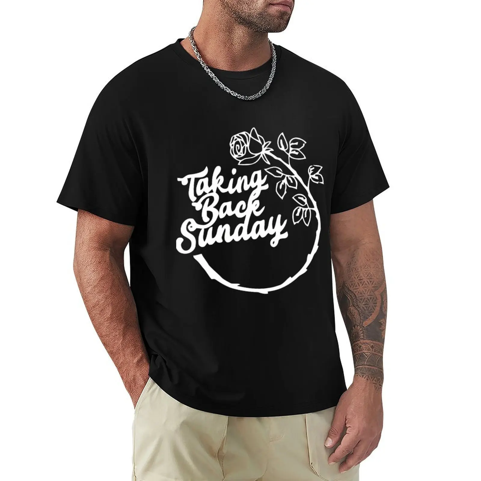 

Taking Back Sunday Rose T-Shirt customizeds man clothes cheap stuff korean fashion mens shirts graphic tee