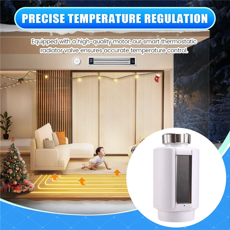 HFES Tuya Zigbee 스마트 온도 조절기 원격 자동 Wifi 온도 조절 밸브는 Alexa를 지원합니다.