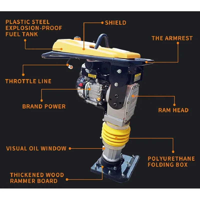 High quality 2024 China Hot Selling Tamping Rammer Economical Road Compaction with High Quality Engine Good Urban Use