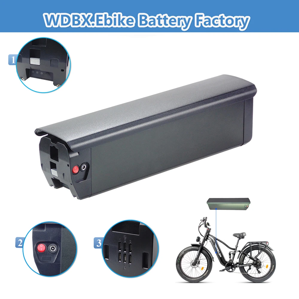 Аккумулятор Vefreedom A8 Movcan EB60 Sasikeibike C6 48В 13Ач 15Ач 17.5Ач 20Ач для электровелосипеда Xterrain ST