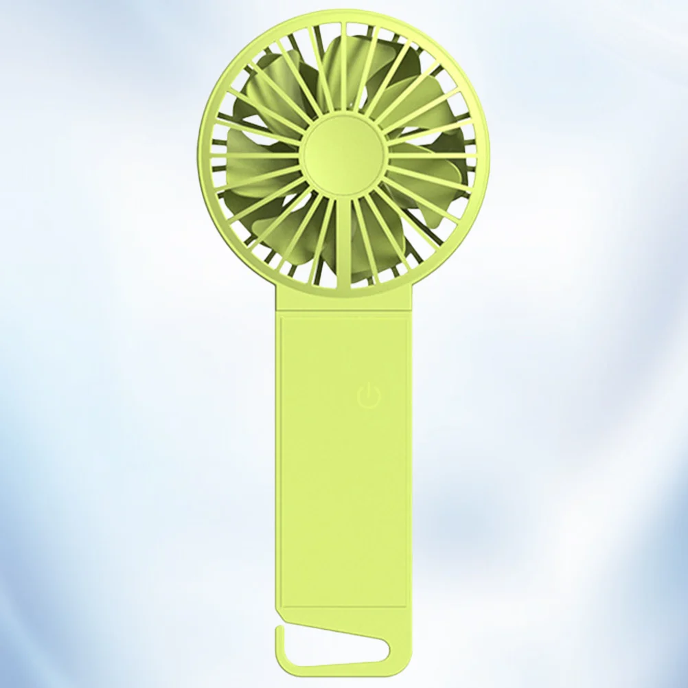 

USB Small Folding Handheld Fan Fluorescent Green 85x35x193mm Mini Fan Folding Durable Silent for Home Office School
