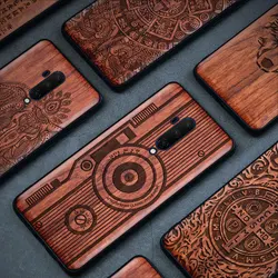Shockproof Real Wood Phone Case For Oneplus 9 Pro Case Wooden Full Cover Silicone Coque For Oneplus 7 7T 8 Pro 8T 9R Case Funda