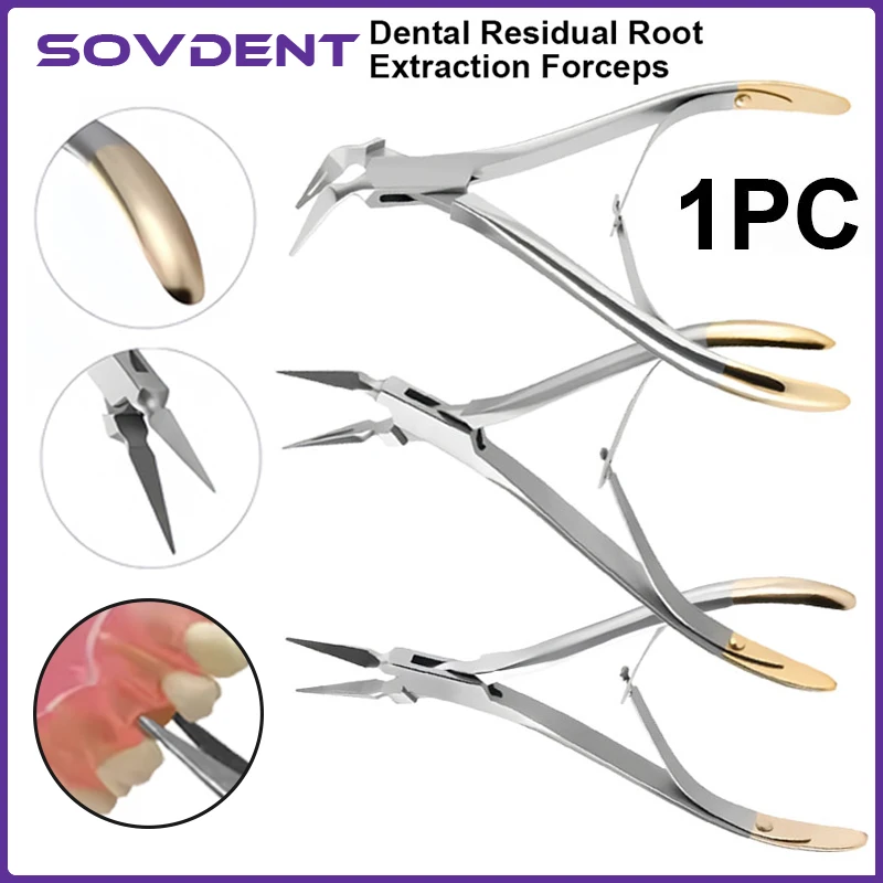 1Pcs Dental Residual Root Tweezers Forceps Tooth Plier Fragment Minimally Invasive Tooth Extraction Forcep Dentist Tool