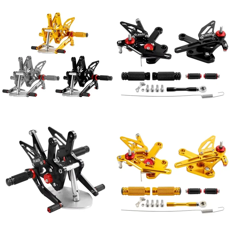 Adjustable CNC Rider Rear Sets Footrest Foot Rest Pegs for ZX-4R ZX-4RR 2022 2023 2024