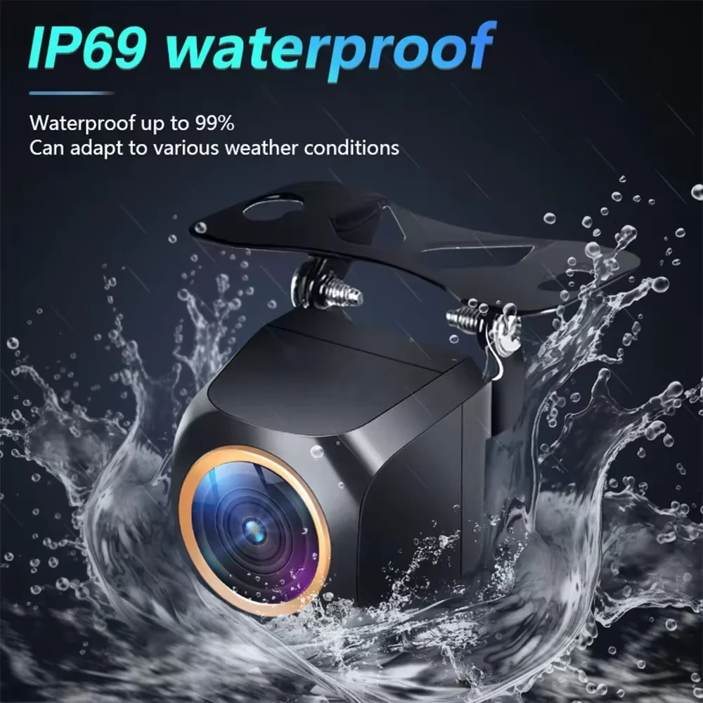 AHD 1920x1080P Car Rear View Camera 200° for Fisheye Golden Lens Full HDR Night Vision Vehicle back car reversing Front Camera - Image 4