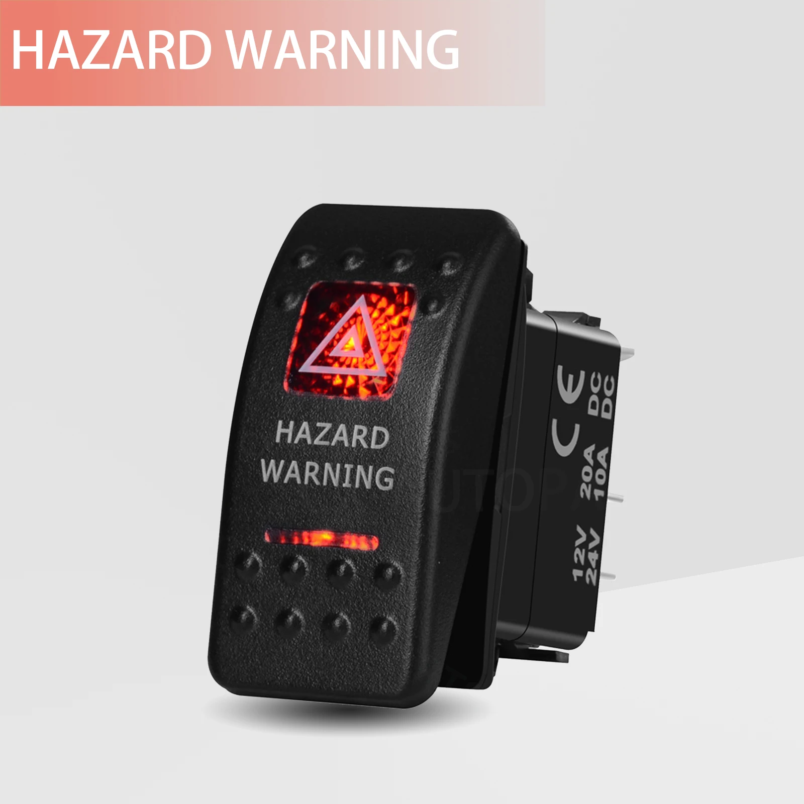 

Поворотный маяк, кулисный переключатель, красный тумблер включения и выключения для автомобиля, пикапа, автобуса, трактора, прицепа, вспышка, предупреждение, стробоскопический выключатель света