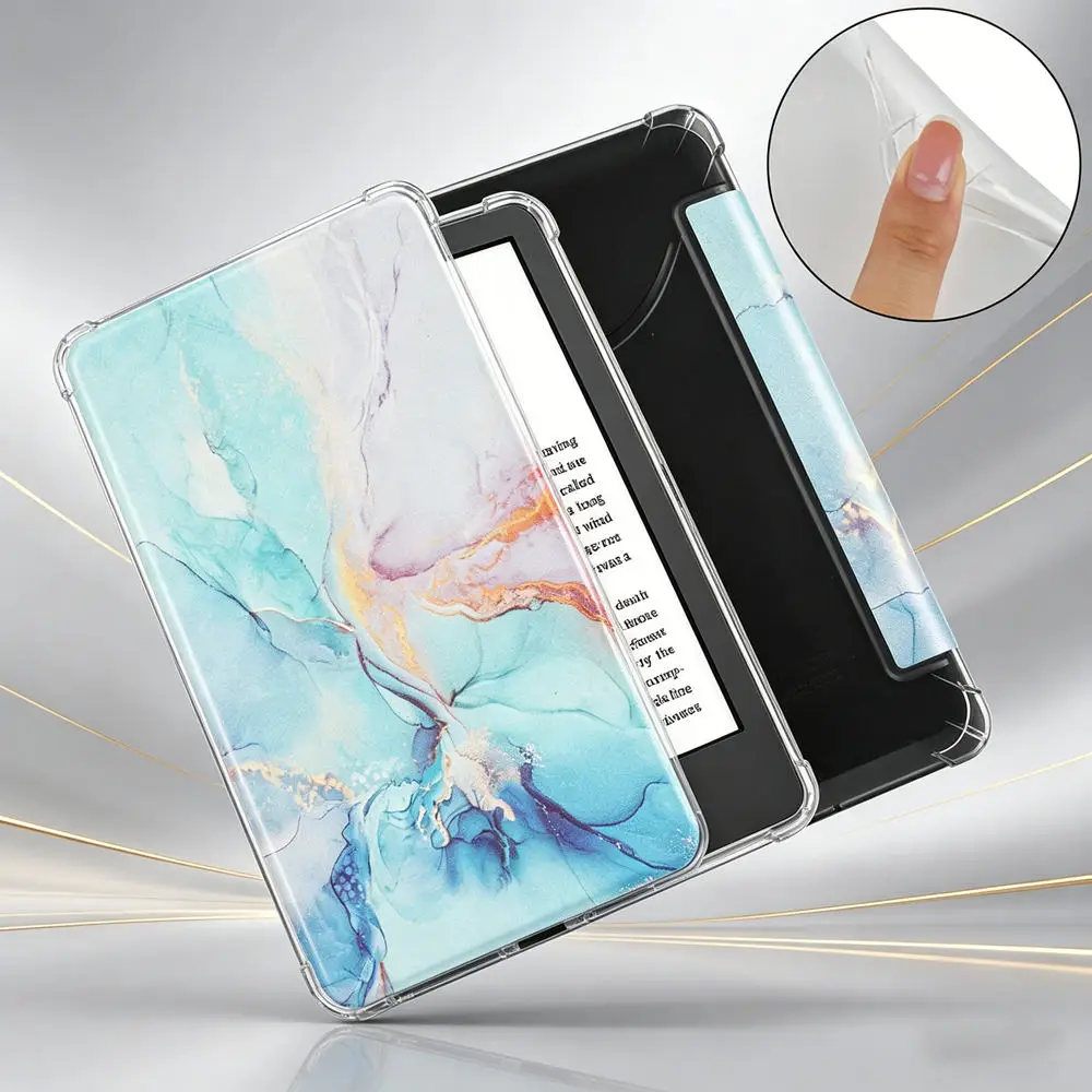 Clear Back Case Shockproof TPU Shell for All New Kindle Basic 11th Generation 2024 2022 C2V2L3 RS23CV 6'' Ebook Smart Cover