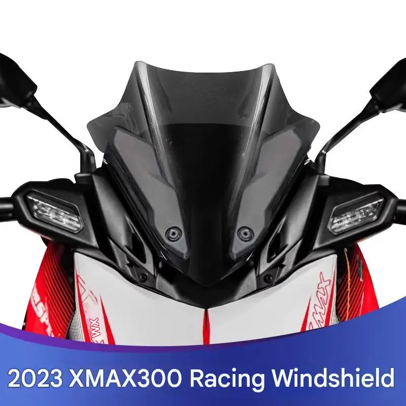 FOR Slim Aerodynamic Racing Windshield Panel for Yamaha XMAX300 Minimalist Shape Driving Vision Not Blocked Motorcycle Accessory