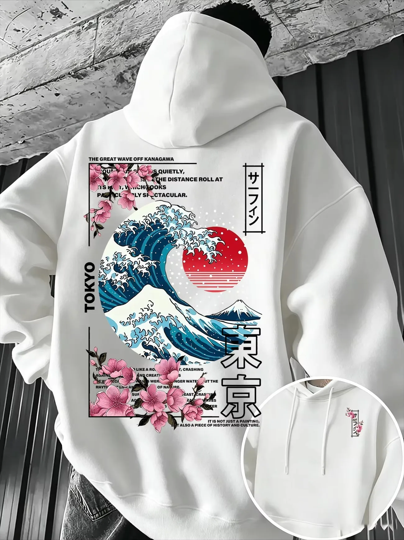 Japanese Demon Anime Hoodie Men Oversized Streetwear Samurai Graphic Print Pullover Sweatshirt Autumn Winter Casual Hooded Top