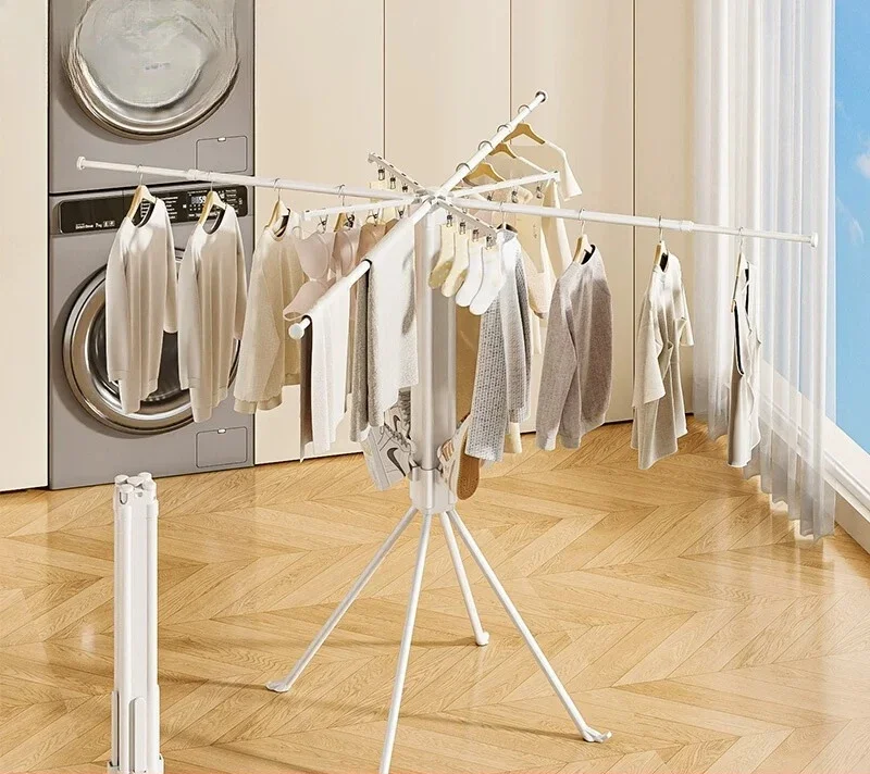 

Octopus Clothes Drying Rack Foldable Indoor Outdoor Laundry Hanger Magic Cube Stand Telescopic