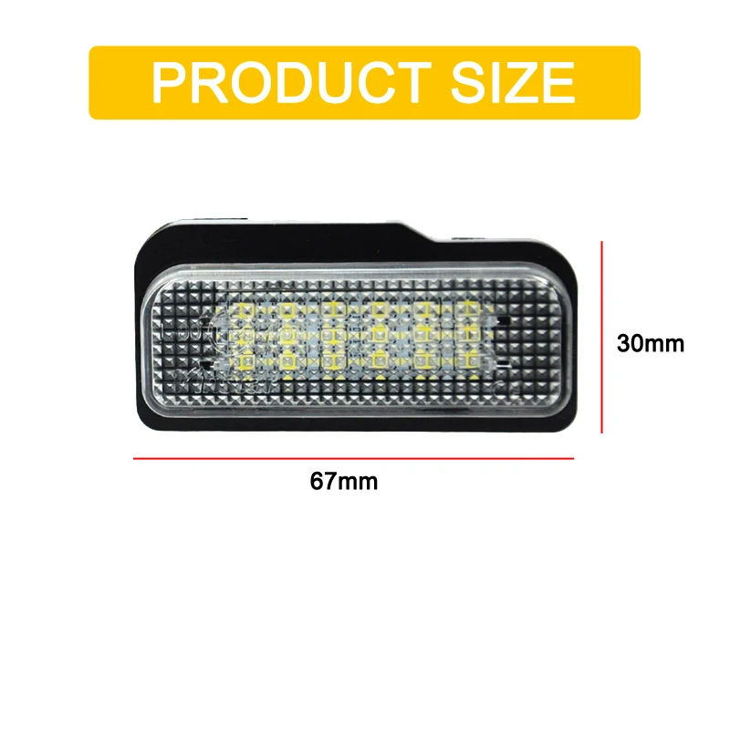 LED Number Plate Lamp For Benz E-Class W211 S211 C-Class S203 CLS-Class W219 SLK-Class R171 White License Plate Light Assembly