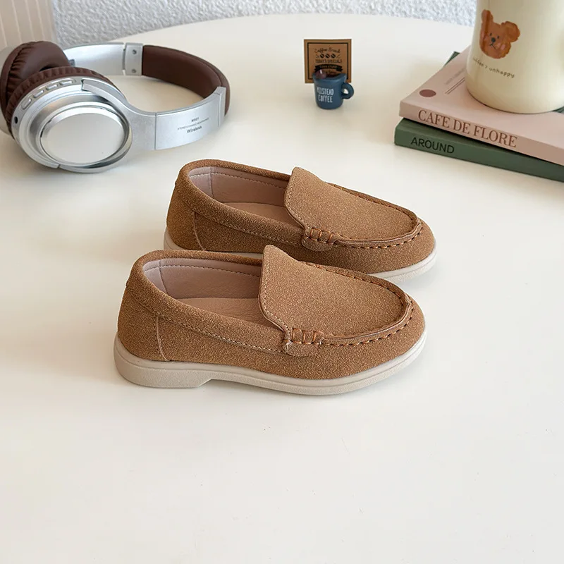 New Spring Autumn Children Soft-soled Casual Moccasins Kids Casual Student Shoes Girls Campus PU Loafers Everyday Casual Shoes