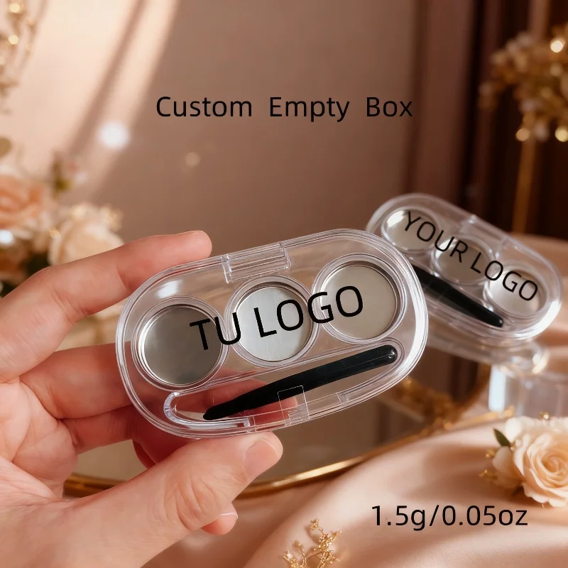 【Logo Custom】50Pcs Customized Three Color Transparent Cartridge Brush Is Suitable for Sample Concealer and Other Cosmetics