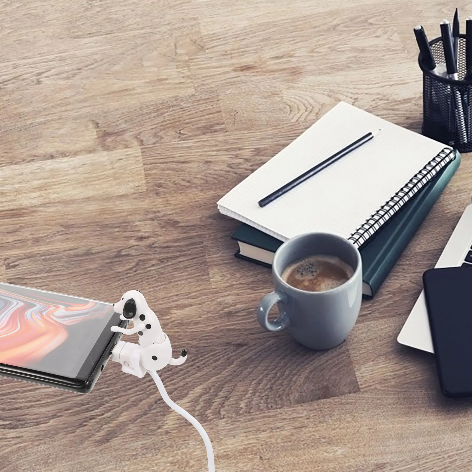 

Creative Funny Dog Type- Durable Metal Plastic Data Cable For Phone Charging Portable Usb Cable Swing When Charging Fun