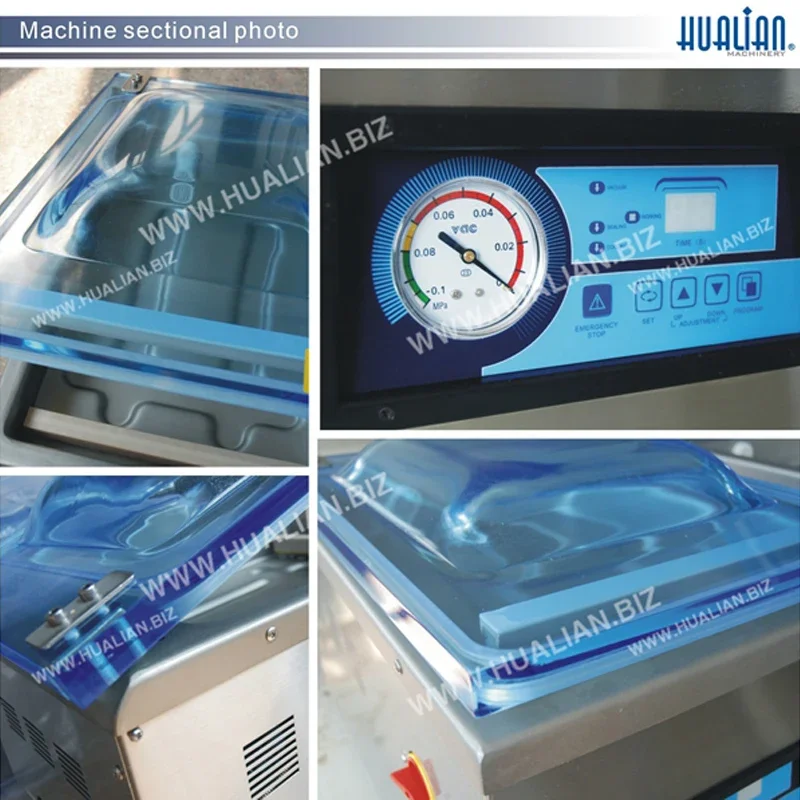 HVC-260T/1A Hualian Industrial Plastic Bag Portable Automatic Food Sealer Vacuum Packing Machine