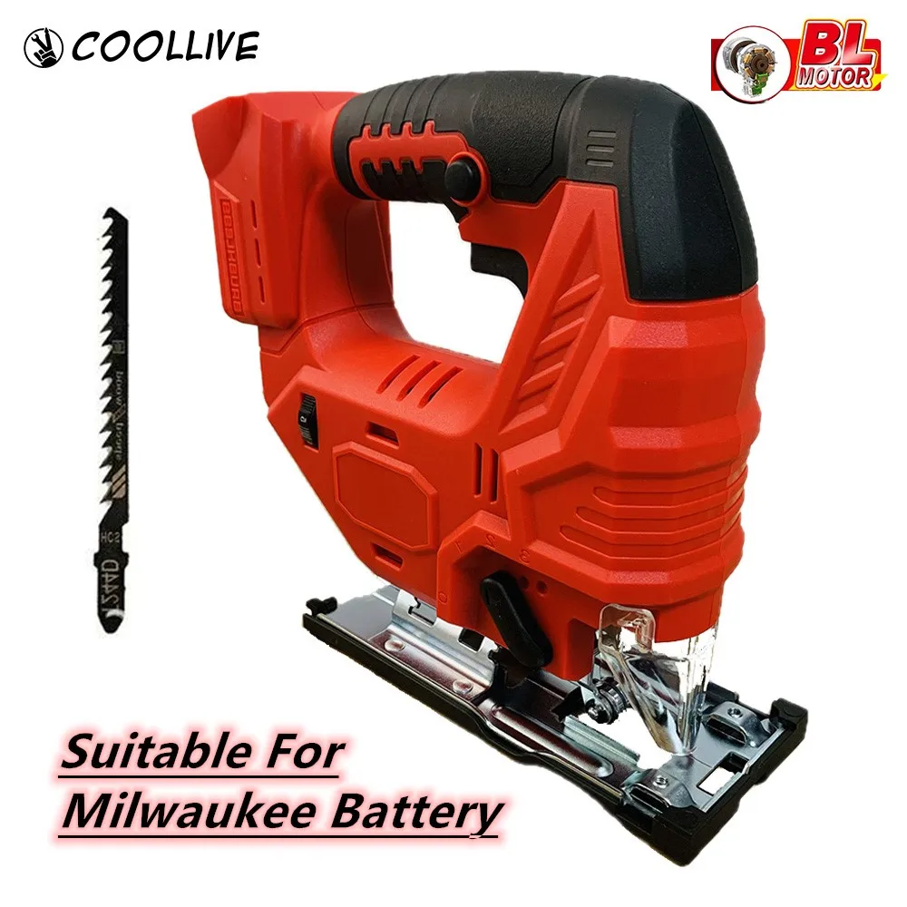 Suitable For Milwaukee 18V Battery Multifunction Brushless Jig Saw Cordless Adjustable Electric Curved Saw Carpenter Power Tools