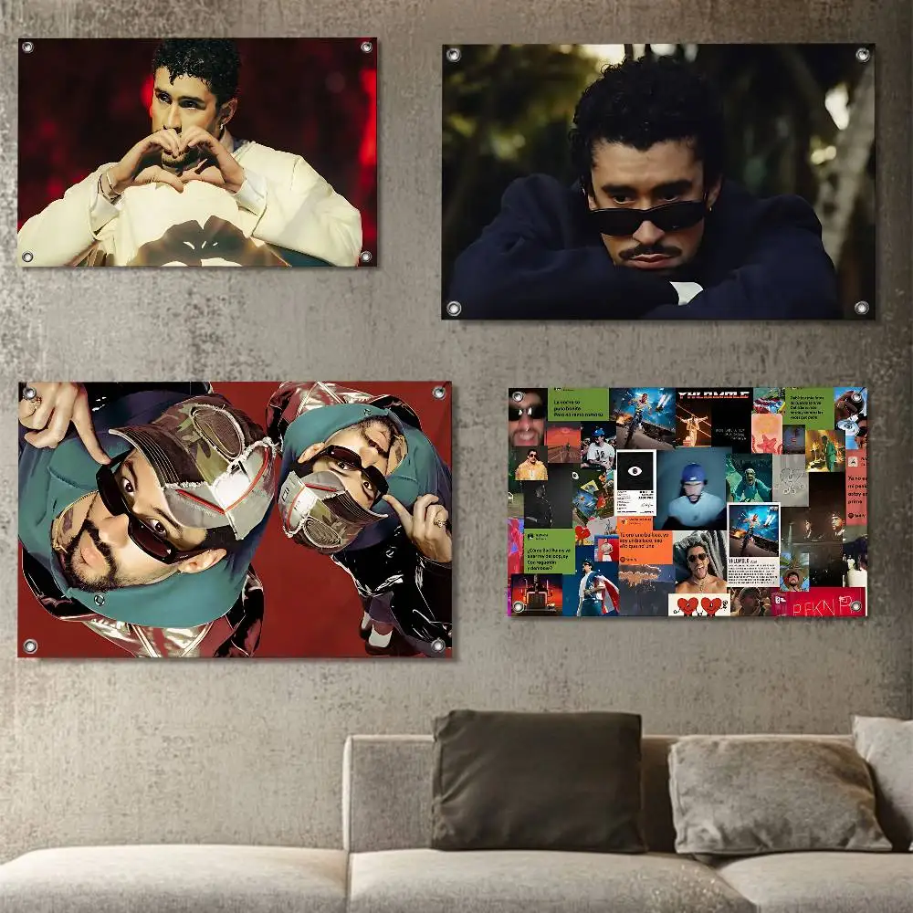 

COOL art Dtmf B-Bad Bunny for party camping living room bedroom carnival booth interior decorations Flags