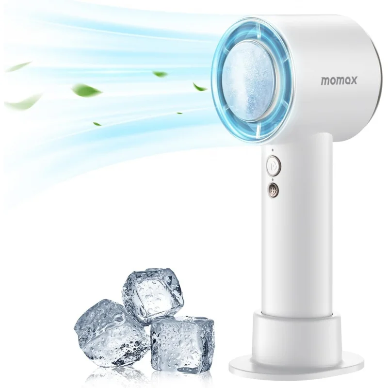 MOMAX Portable Handheld Fan, Speed(1-100) Adjustable Mini Fan, 3000mAh Battery Rechargeable Personal Fan, Digital Display