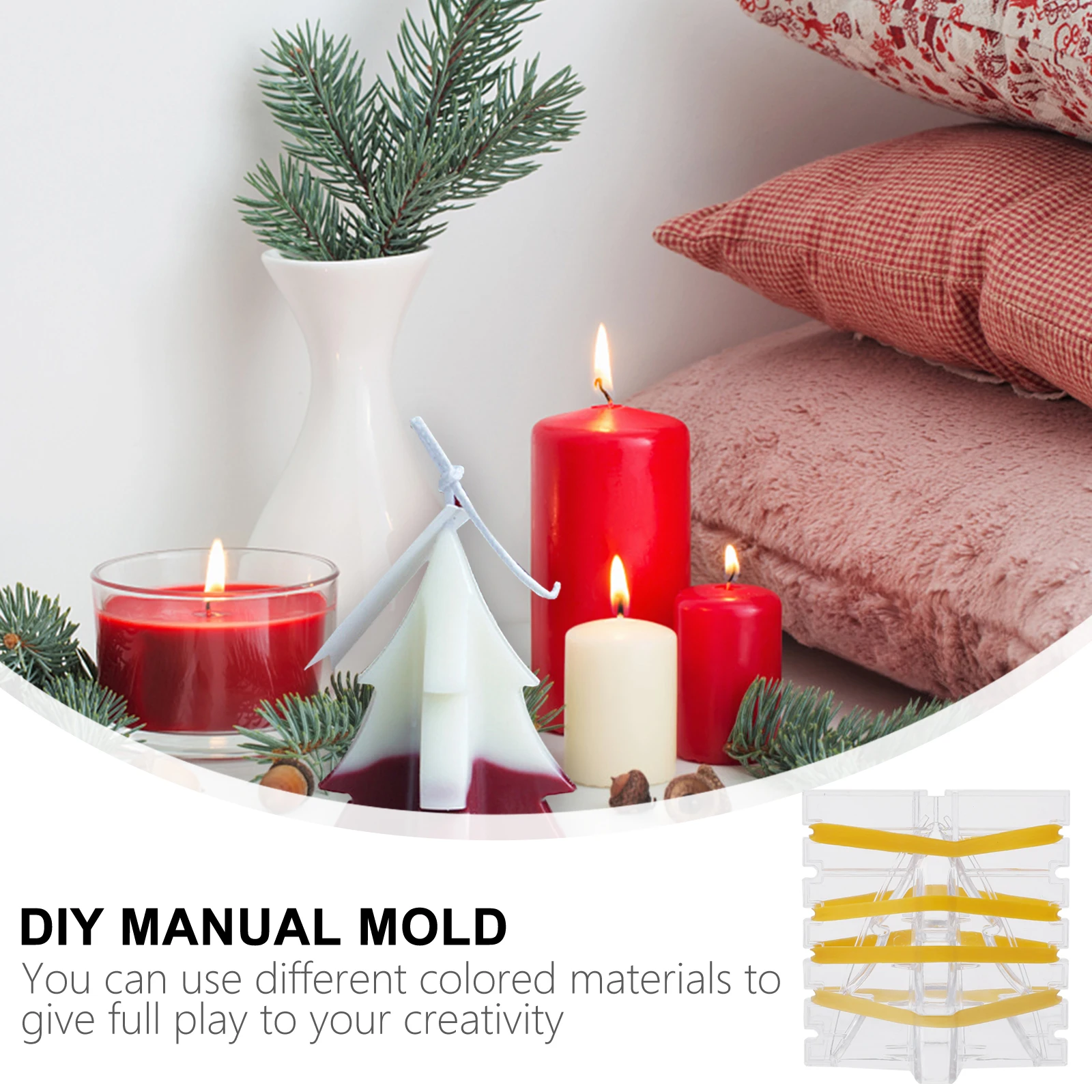 

- Shaped Christmas Tree Mold Winter Handmade Candlestick Creative Crystal Epoxy