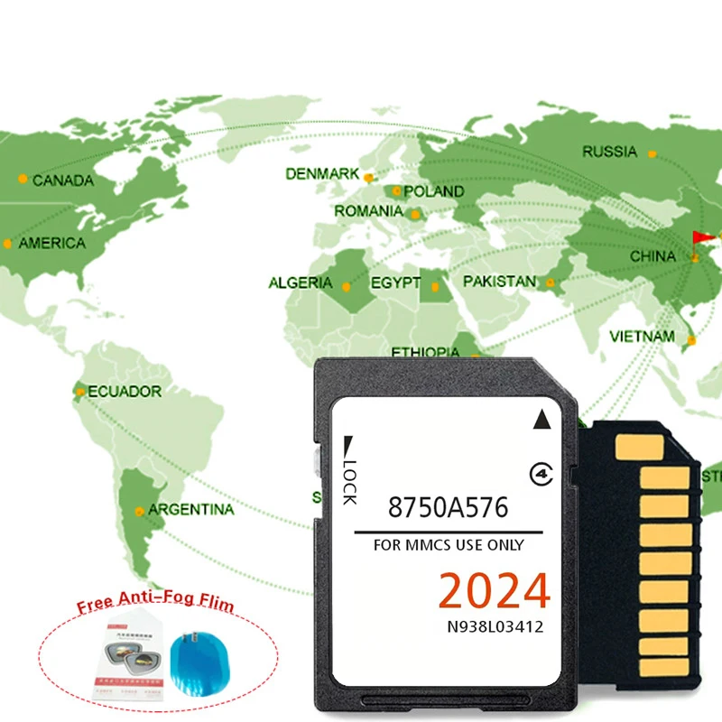 Navigation SD Card GPS for Mitsubishi ASX/L200/Lancer/Outlander/Pajero/Eclipse Cross 8750A576 16GB MMCS 2024 Update UK EU map