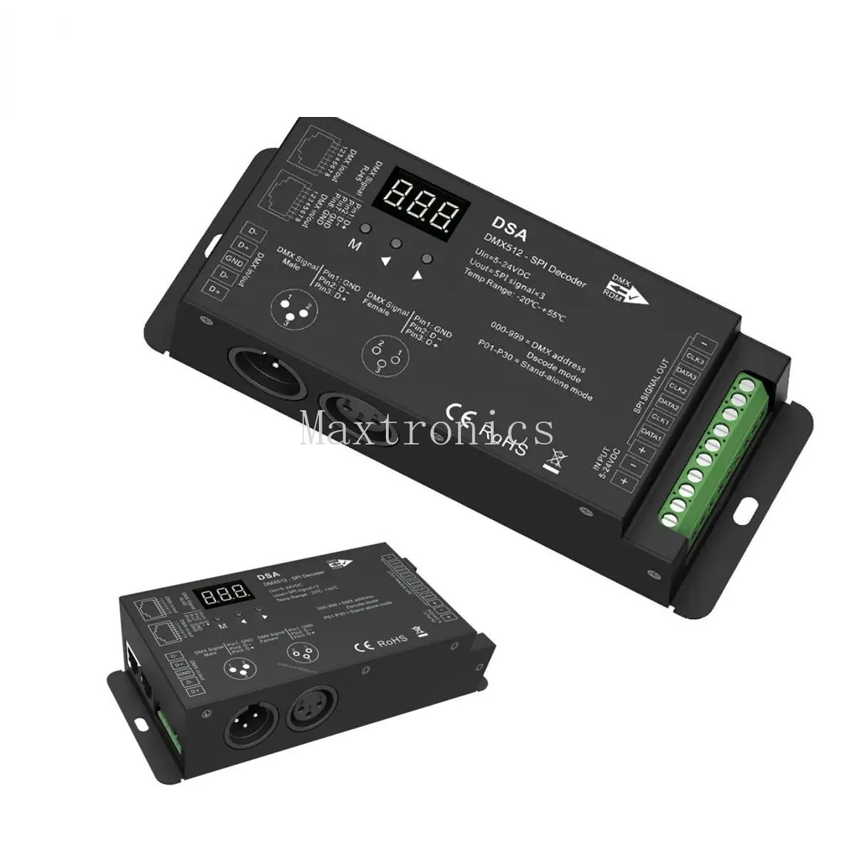 Imagem -02 - Decodificador com rf Led Pixel Dimmer Display Munber para Ws2811 Ws2812 Sk6812 Ucs1903 Rgb ou Rgbw 524v dc Spi Decodificador