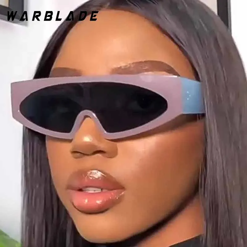 

Y2K Cyberpunk One - Piece Women's Sunglasses Luxury Design Personality Men Sunglass Outdoor Sports Drive Windproof Goggles UV400