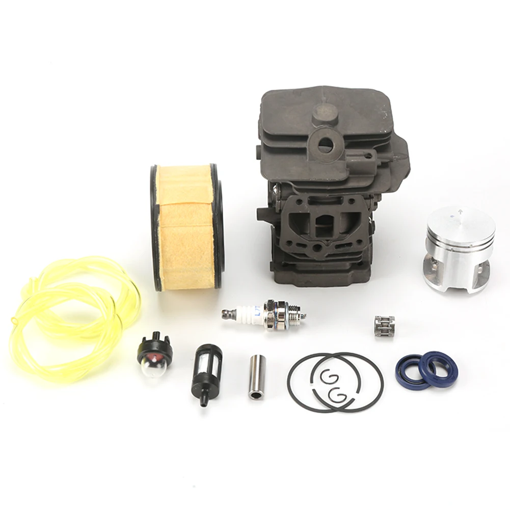 Piston 44mm Bore Cylinder Kit for MS 251 Chainsaw Includes Piston Pin Retaining Rings Needle Bearing and Gaskets