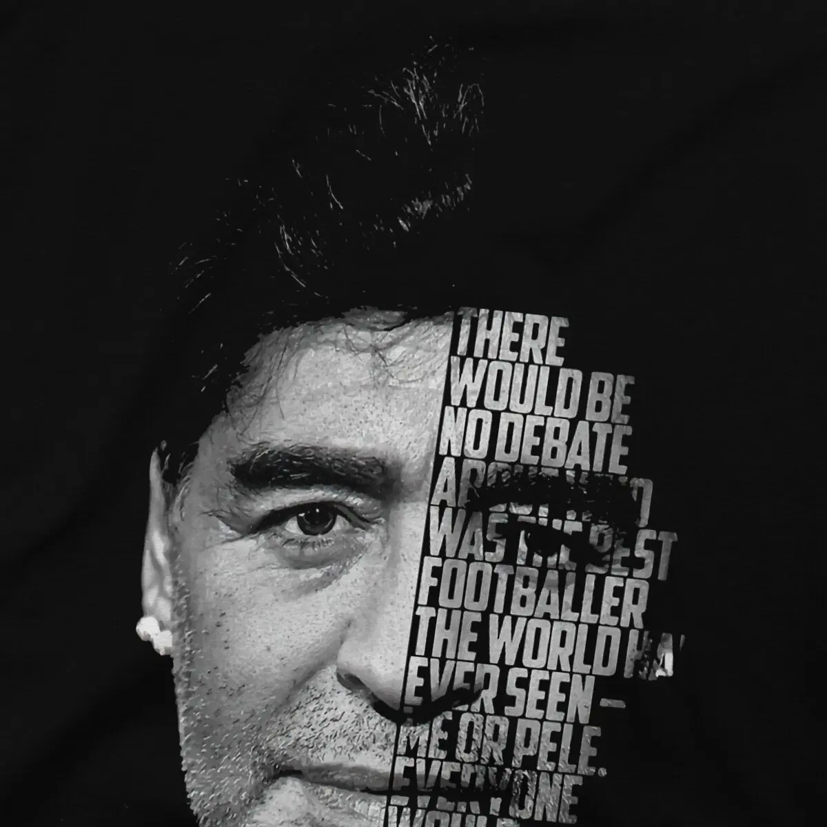 Diego Armando Maradona Quote  Man\'s TShirt Franco RIP Mourns Argentine Football Player Tops Fabric T Shirt Humor Gift Idea